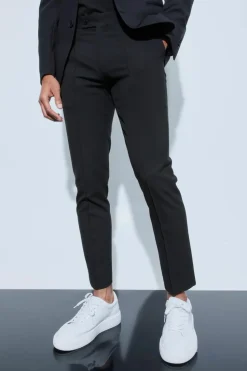 Clearance boohoo Skinny Fit Collarless Suit black