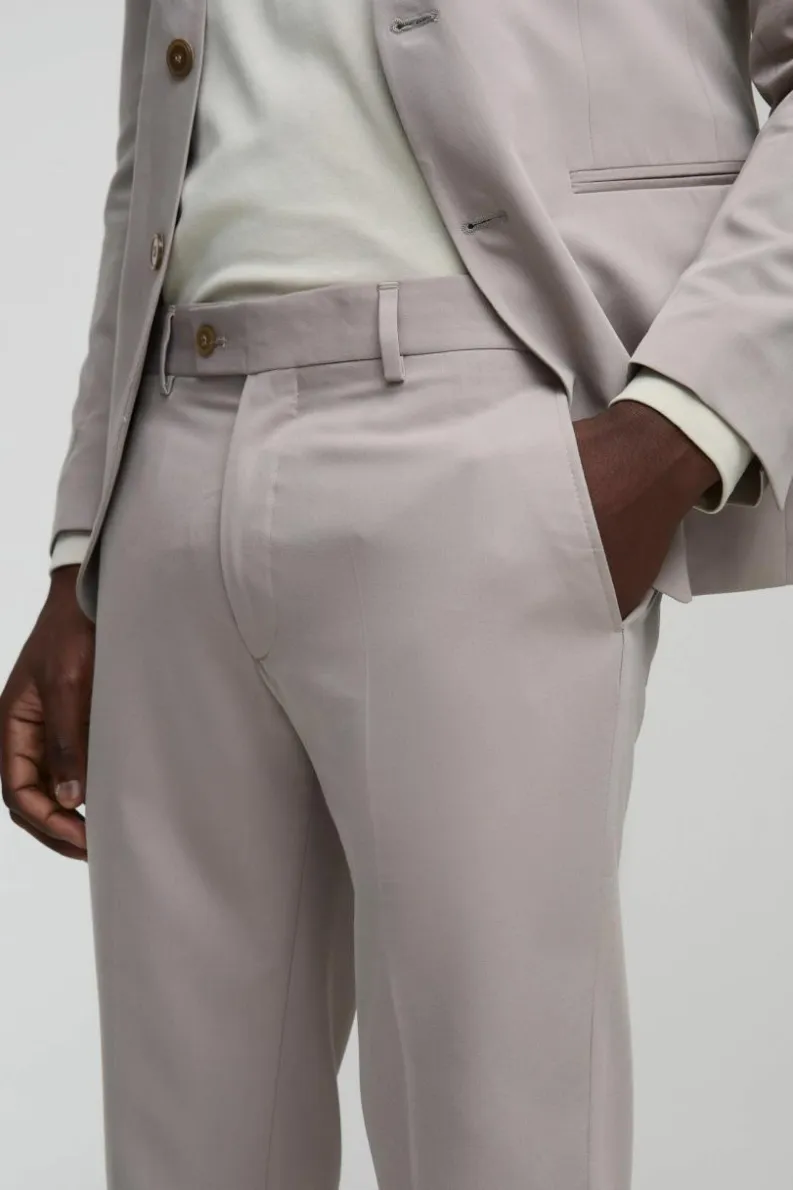 Cheap boohoo Skinny Fit Collarless Suit stone
