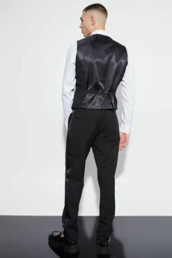 Online boohoo Skinny Fit Core Suit black