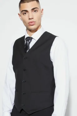 Online boohoo Skinny Fit Core Suit black