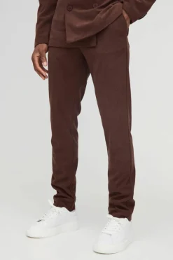 Sale boohoo Skinny Fit Double Breasted Corduroy Blazer & Trouser Suit chocolate