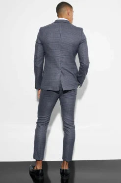 Cheap boohoo Skinny Fit Single Breasted Three Piece Suit navy