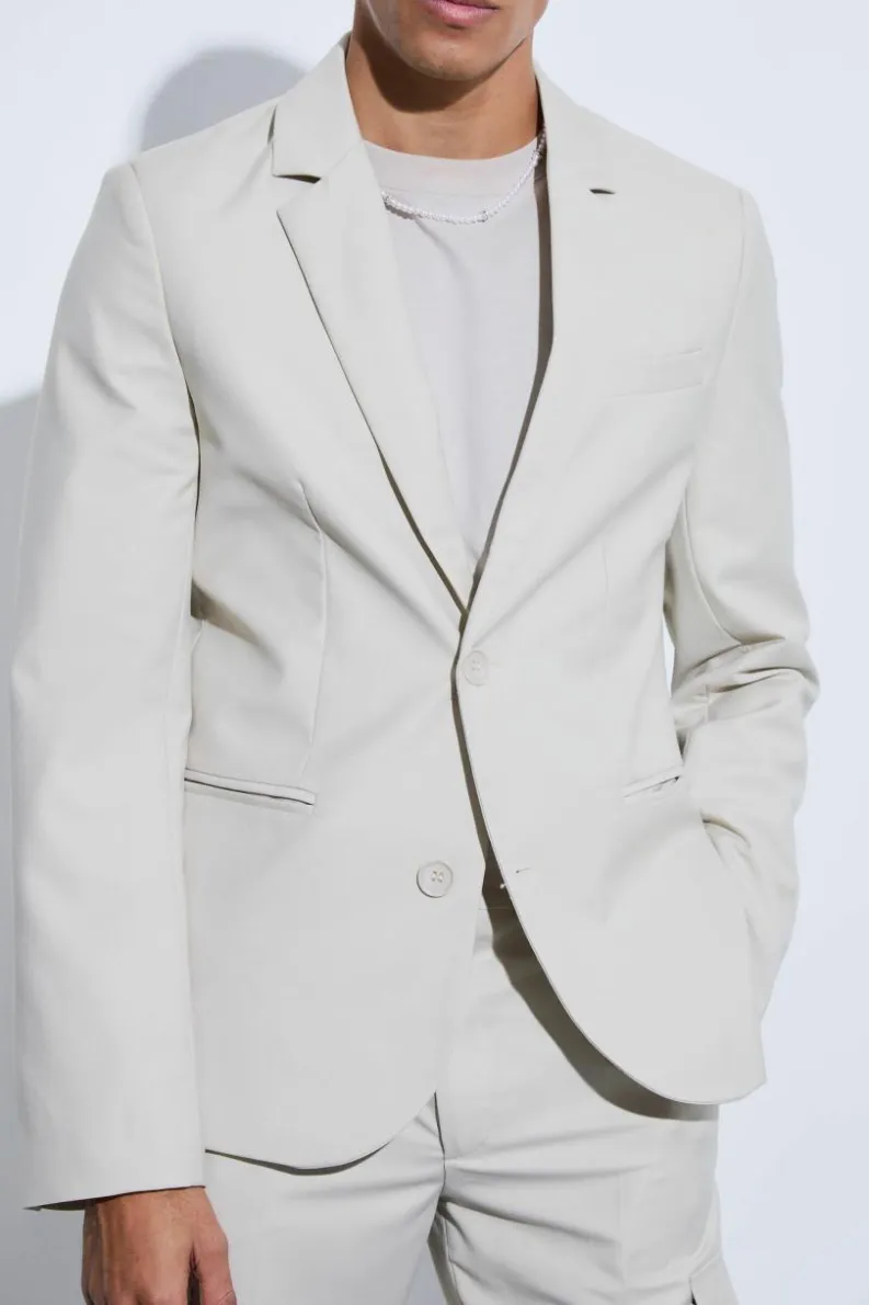 Flash Sale boohoo Skinny Fit Suit stone