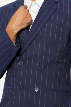 Cheap boohoo Skinny Pinstripe Suit navy