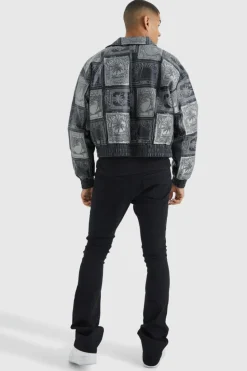 Cheap boohooMAN Skinny Stacked Distressed Ripped Jeans true black