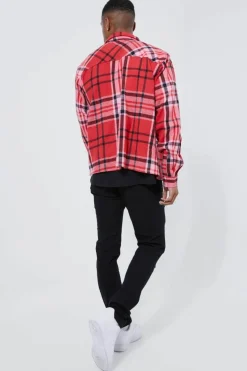 Sale boohooMAN Skinny Stretch All Over Rip Jeans true black