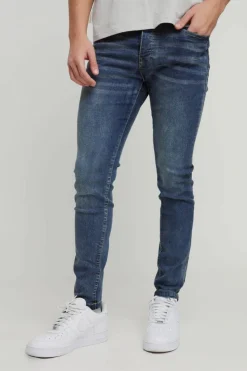 Fashion boohooMAN Skinny Stretch Jean vintage blue