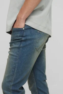 New boohooMAN Skinny Stretch Jean antique blue