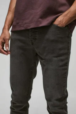 Fashion boohooMAN Skinny Stretch Jean charcoal