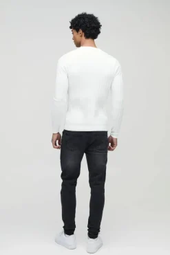 Flash Sale boohooMAN Skinny Stretch Jean in charcoal