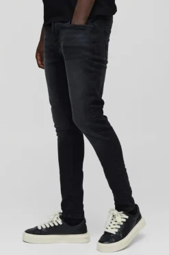 Fashion boohooMAN Skinny Stretch Jean In washed black