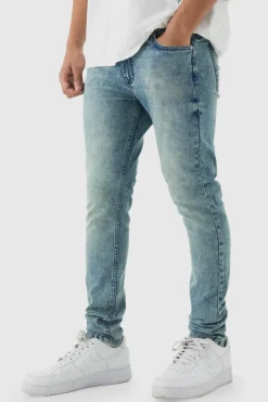 Flash Sale boohooMAN Skinny Stretch Jeans antique blue