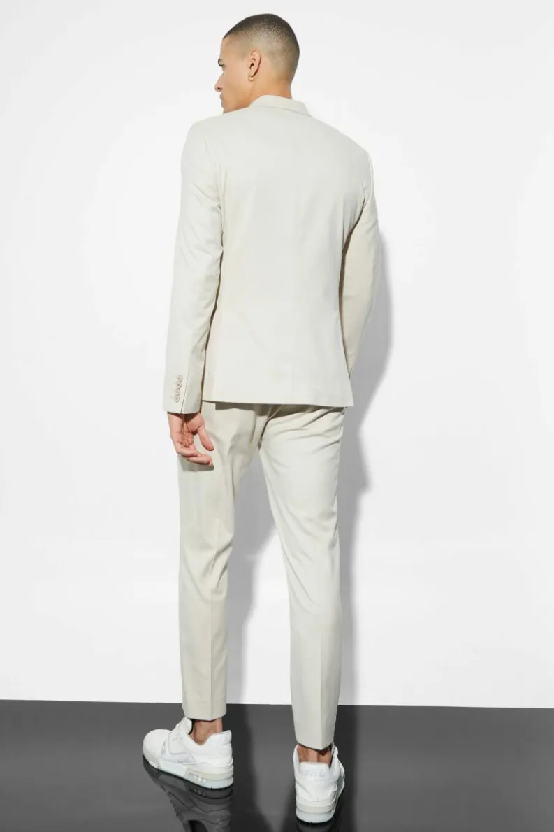 Best Sale boohoo Skinny Suit beige