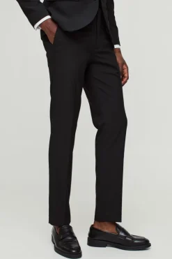 Fashion boohooMAN Skinny Suit Trousers black