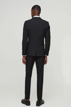 Fashion boohooMAN Skinny Suit Trousers black