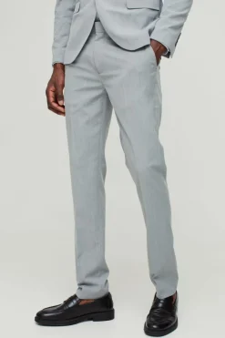 Cheap boohooMAN Skinny Suit Trousers grey