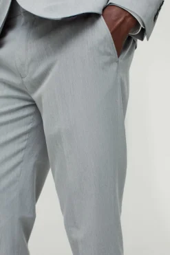 Cheap boohooMAN Skinny Suit Trousers grey
