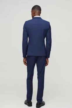 Discount boohooMAN Skinny Suit Trousers navy