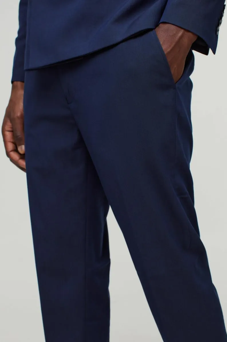 Discount boohooMAN Skinny Suit Trousers navy