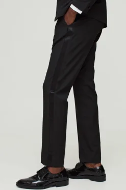 Outlet boohoo Skinny Tuxedo Three Piece Suit black