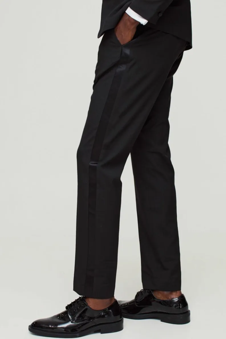 Outlet boohoo Skinny Tuxedo Three Piece Suit black