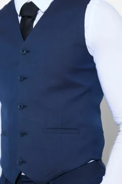 Best boohooMAN Skinny Waistcoat navy