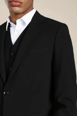 New boohooMAN Slim Single Breasted Jacket black