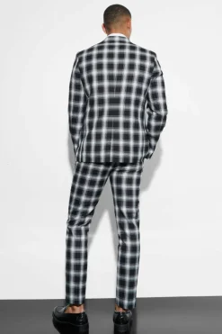 Cheap boohoo Slim Check Suit black