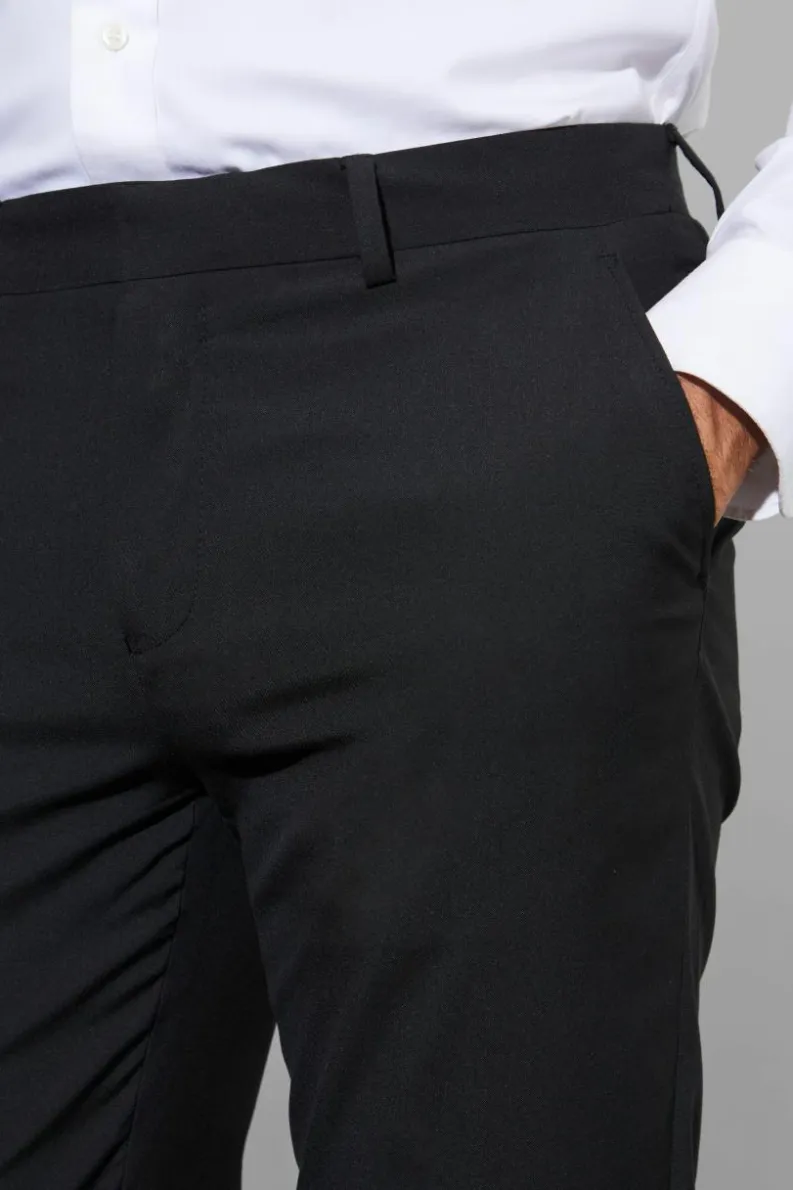 Outlet boohooMAN Slim Cropped Suit Trousers black