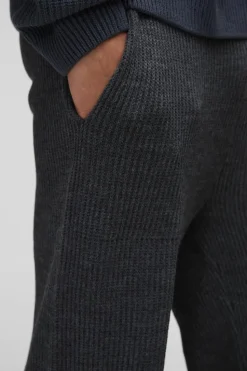Flash Sale boohooMAN Slim Fit Flared Ribbed Cross Knitted Jogger charcoal