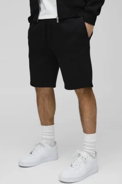 Flash Sale boohooMAN Slim Fit Mid Length BM Signature Shorts black