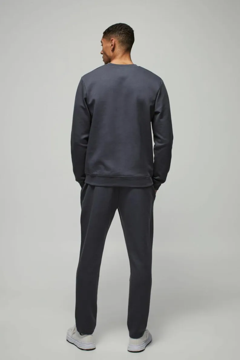 Best boohooMAN Slim Fit Peached Sweat slate grey