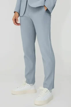 Clearance boohoo Slim Fit Pleated Suit grey