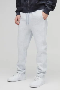 Fashion boohooMAN Slim Fit Rib Detail Joggers grey marl