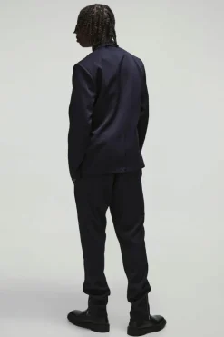 Best boohoo Slim Fit Zip Detail Suit navy
