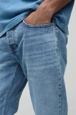 Clearance boohooMAN Slim Flared Stacked Washed Jeans light blue