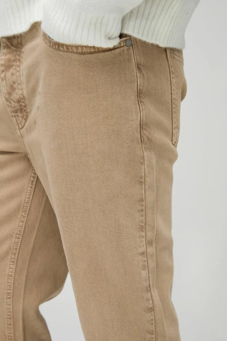 Best Sale boohooMAN Slim Flared Stacked Washed Jeans light brown