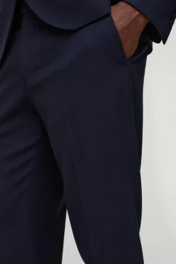 Hot boohooMAN Slim Suit Trousers navy