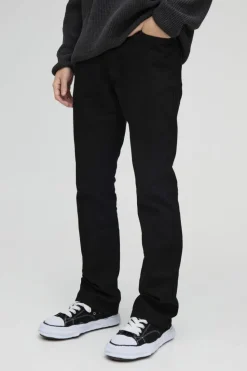 Outlet boohooMAN Slim Rigid Flare Jean true black