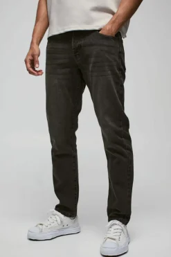 Hot boohooMAN Slim Rigid Jean charcoal