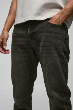 Hot boohooMAN Slim Rigid Jean charcoal