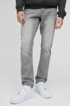 Store boohooMAN Slim Rigid Jean mid grey