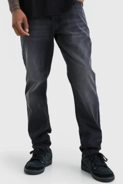 Cheap boohooMAN Slim Rigid Jean washed black