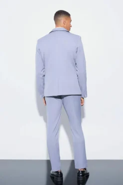 Best boohooMAN Slim Single Breasted Blazer grey