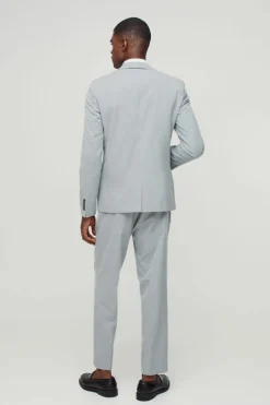 New boohooMAN Slim Single Breasted Suit Jacket grey