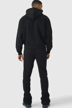 Sale boohooMAN Slim Stacked Star Ofcl Applique Jogger black