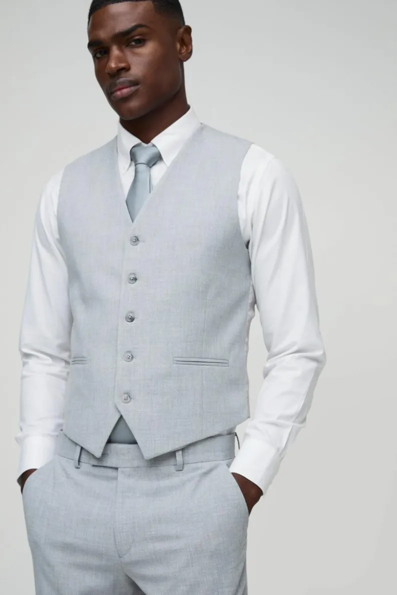 Online boohoo Slim Suit grey