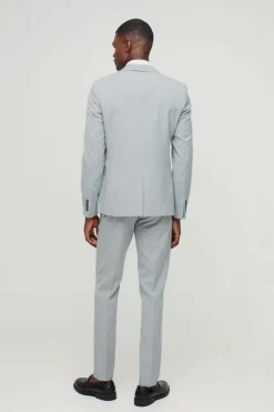 Best boohooMAN Slim Suit Trousers grey