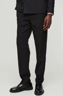 Store boohooMAN Slim Suit Trousers black