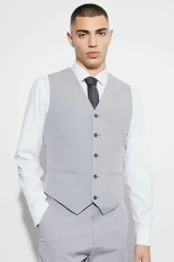 Outlet boohoo Slim Three Piece Suit grey